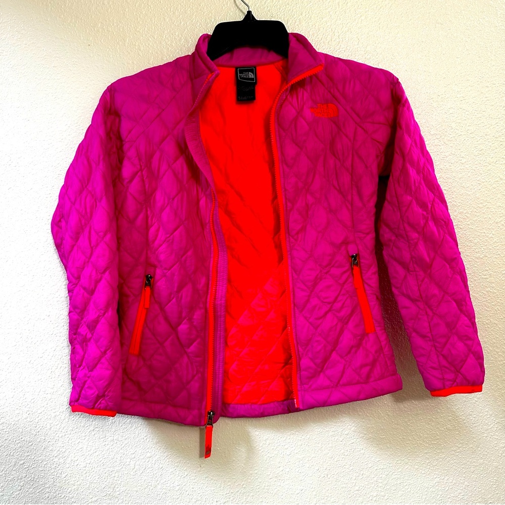 North Face Girls Full Zip Thermoball lightweight Quilt Jacket